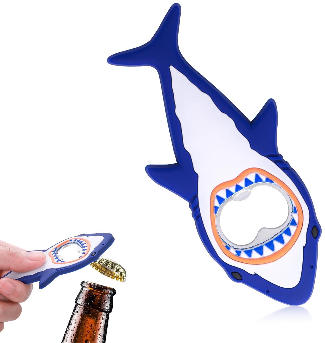 Dailygoods- Flesopener met Magneet - Haai Flesopener - Bieropener - Grappige Accessoires - Cadeau voor Mannen - Comfortabel en Handzaam