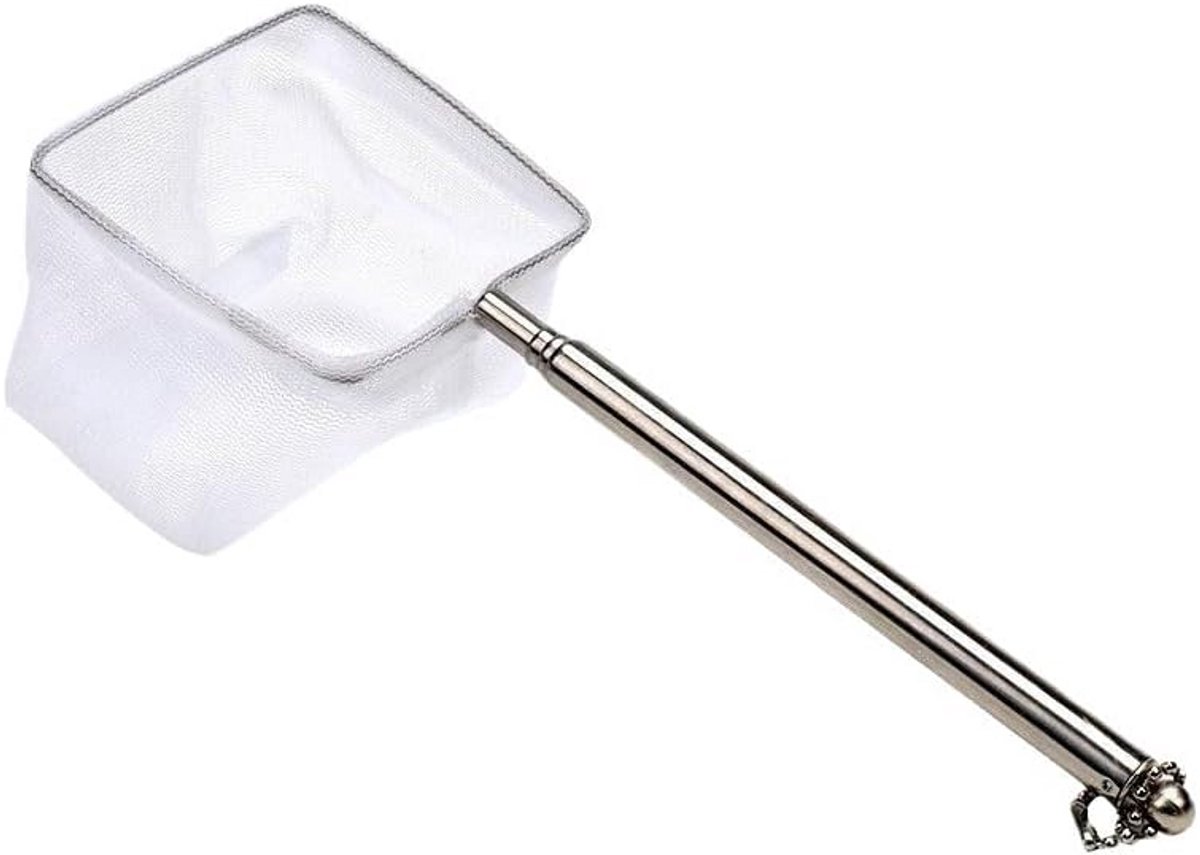 Visnet Set - Schepnet Aquarium - Aquarium Onderhoud - Dubbel Pack - 21.5cm Lengte - Wit
