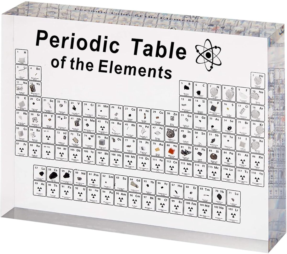 Dailygoods- Periodiek Systeem - Echte Elementen - Acryl Tabel - Educatief Speelgoed - Perfect Cadeau - Decoratie voor Klaslokaal