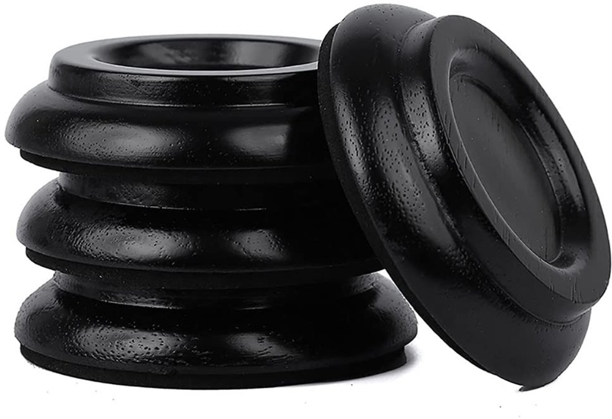 Dailygoods- Piano Caster Cups - Massief Houten Vloerbeschermers - Antislip/Anti-Ruis Schuim - Set van 4 - Voor Houten/Vloeren - Vermindert Geluiden - Pianobekers