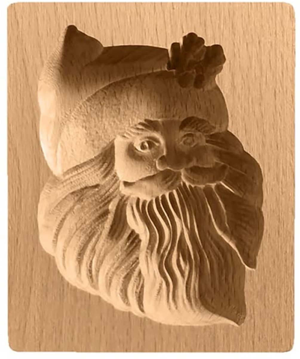 Dailygoods- Koekjesstempel Hoogwaardig Hout - Koekjesvormen - Decoratie Tool - Veilig voor Kinderen - Eenvoudig in Gebruik - Prachtige Patronen - Bakvorm