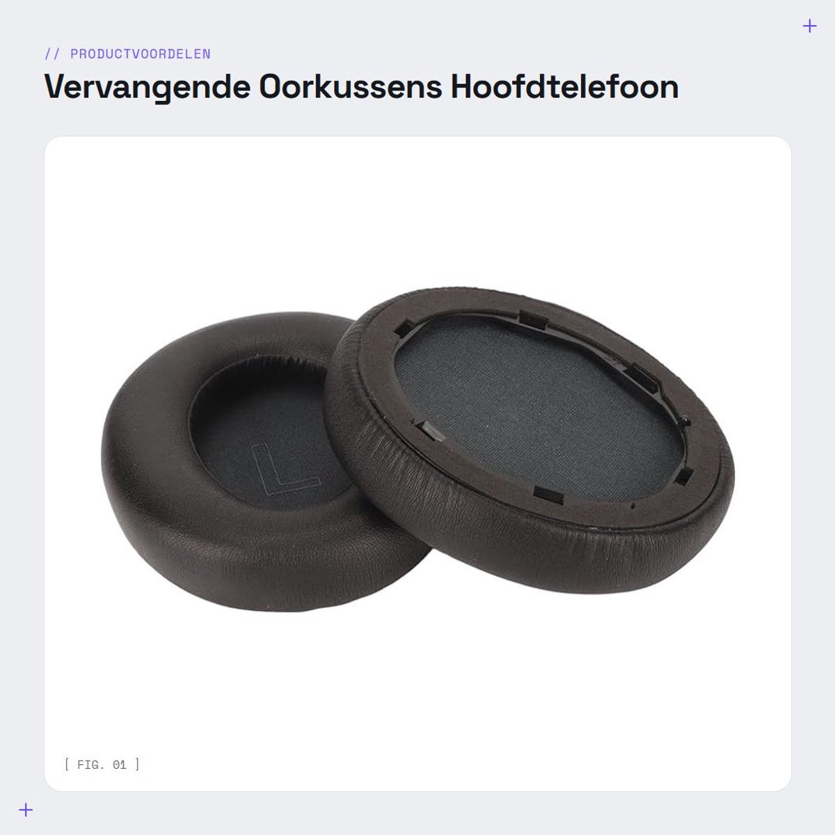 Dailygoods- Oorkussens Vervangend - 2 Oorkussens - Anker Life Q30/Q35 - Traagschuim - Eiwitleer - Comfortabel en Duurzaam - Hoofdtelefoon Oorkussens