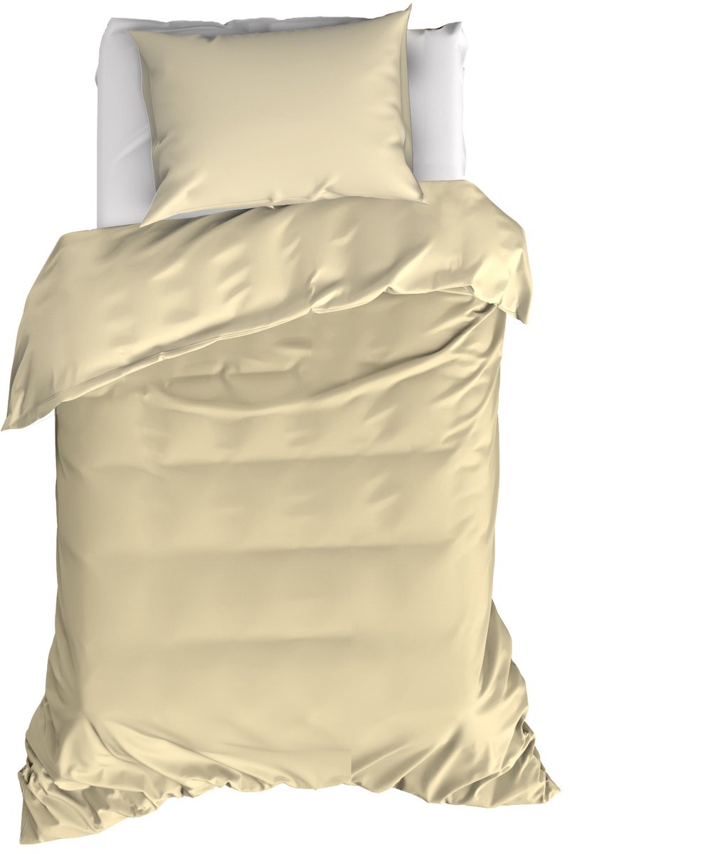 Moodit Dekbedovertrek Basil Sand - Eenpersoons - 140 x 220 cm - Katoen