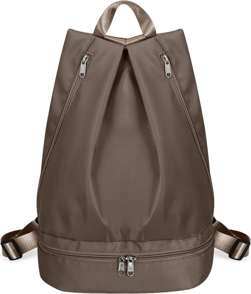 Sportrugzak - Dames sporttas - Zwemmen reizen - Groot schoenenvak - 30-40 liter - Zwart