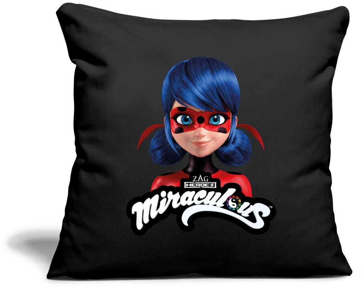 Miraculous Ladybug Met Logo Sierkussenhoes, 45 x 45 cm