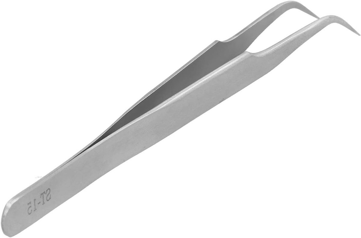 Dailygoods- Wimperpincet Roestvrij staal - Antistatisch - Draagbaar - Valse Wimper Tool - Precisiepunten - Eenvoudig te gebruiken - Wimpertool