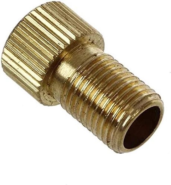 Ventiel Adapter - Fietspomp Koppeling - Banden Oppompen - Presta naar Schrader - 4 Stuks - Goud — afbeelding 3