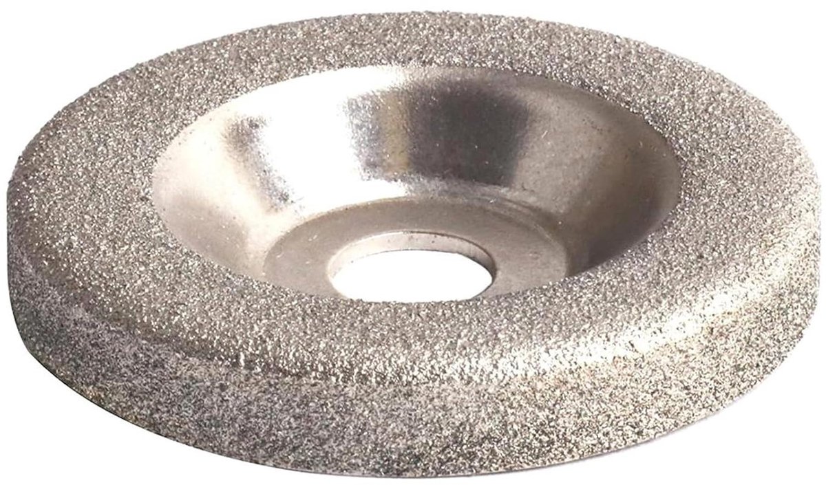 Polijstslijpschijf - Diamantschijf plat - Materiaal verwijderen - Metaal bindmiddel - 56 mm - Zilverkleurig