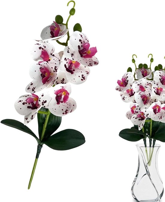 Kunstorchideeën bloemen - Decoratieve plant - Interieur verfraaien - Realistisch design - 375 x 5 cm - Lavendel