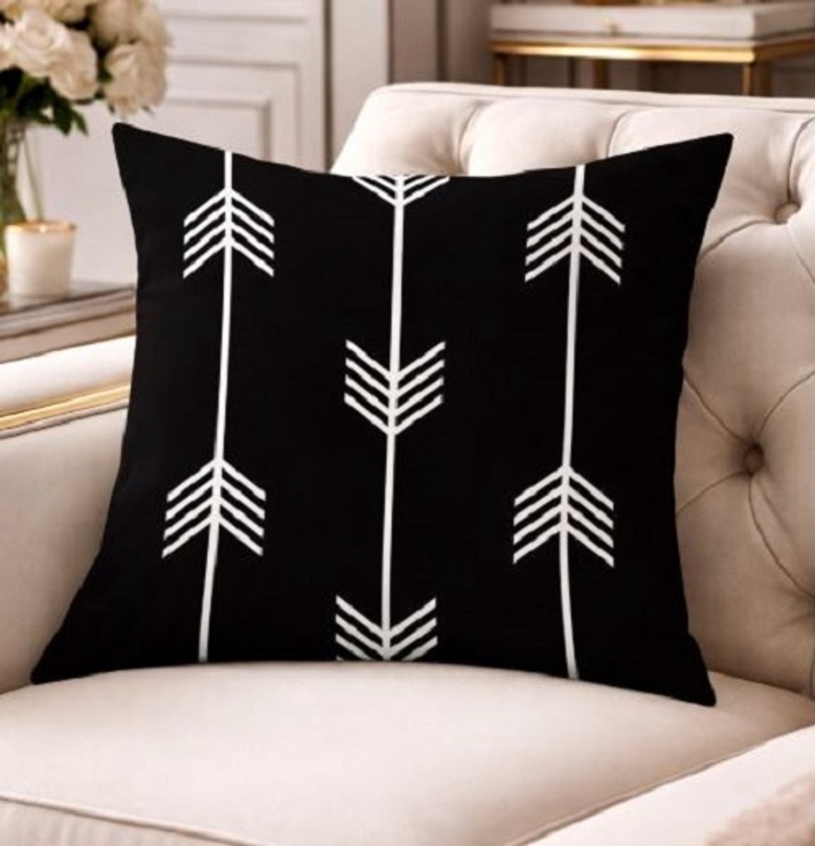 Black & White Living Collection Kussenhoes - 45 x 45 cm