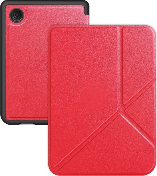 Rood hoesje geschikt voor Kobo Clara BW - Bescherm Case - Trifold - Book Cover - Tablet Cover - Rood - CHPN — afbeelding 4