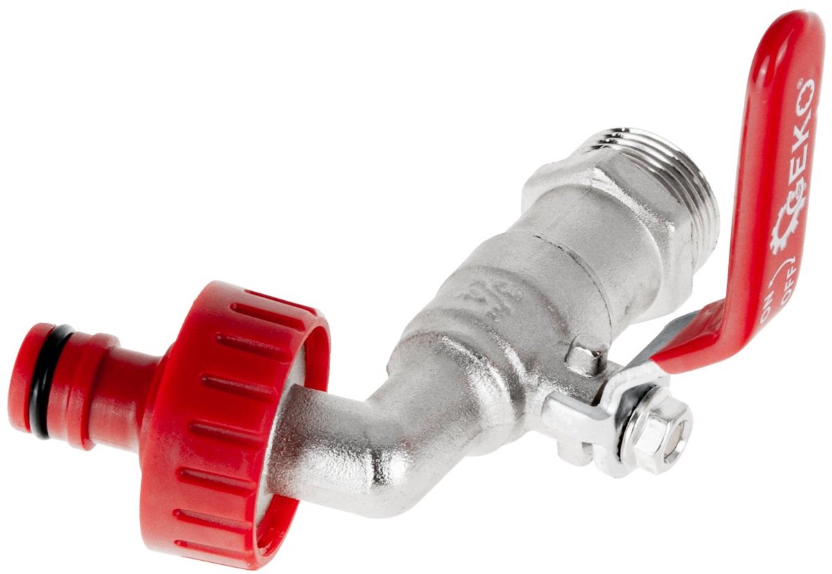Garronda waterkraan set - 3/4 inch naar 1 inch - met snelkoppeling - uitloopkraan - voor IBC-tank en tuinbewatering - adapter voor slangen en wateraansluiting - GD-0212