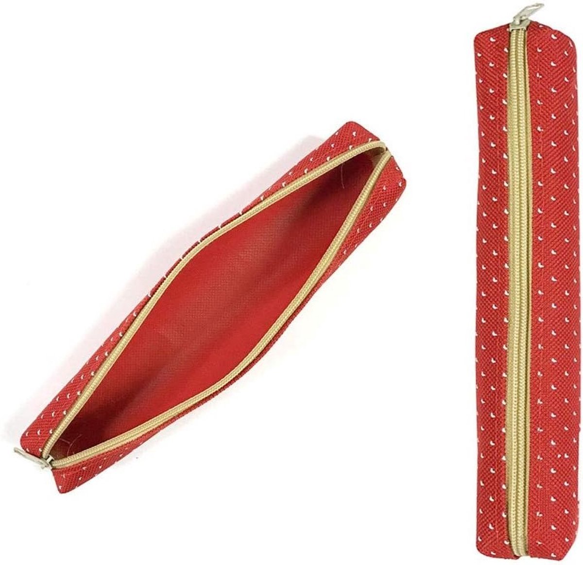 Kleurige Oxford Pennentas voor Kinderen en Volwassenen – Draagbare, Slimme en Schattige Etui voor School, Reizen en Kantoor (Rood)