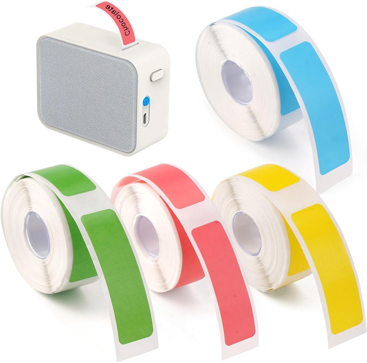 Thermische Labels 12x40mm, Zelfklevende Etiketten voor Labelprinters, 160 Labels per Rol, Ideaal voor Thuis, Kantoor en School