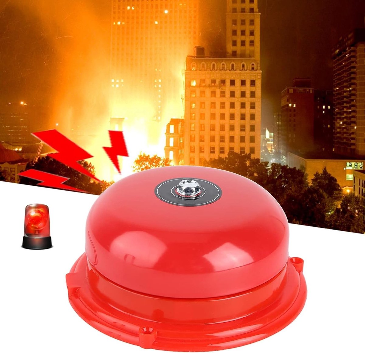 Veiligheidsbel voor binnengebruik, 4 Inch metalen brandveiligheidsbel, 100dB alarm, elektrisch, 220V, brandpreventie en waarschuwingssysteem