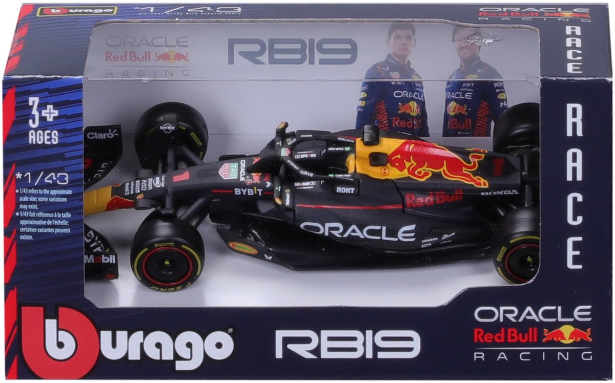 Bburago Red Bull Racing RB19 - #1 Max Verstappen - Formule 1 2023 - Winner Miami GP 2023 - schaalmodel - modelauto - schaal 1:43 - ca 11 cm — afbeelding 8