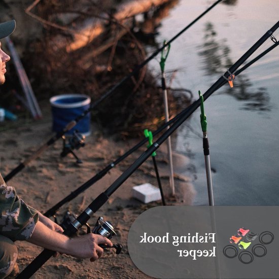 4 Stuks Vissen Hengel Haak Houder in 4 Kleuren, Plastic Lure Bait Houder voor Vissers Accessoires en Gereedschap — afbeelding 5