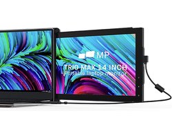 Mobile Pixels Trio Max 14 inch portable monitor – Full HD IPS laptop scherm extender – USB C USB A tweede monitor display – draagbaar extra scherm voor Windows macOS Android Switch met kickstand single screen