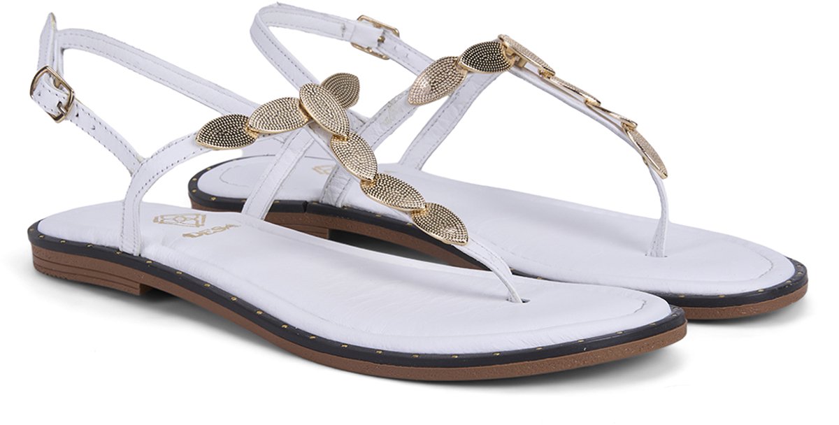 DESA Sandalen Leer Vrouwen Schoenpunt: Nez ouvert Wit