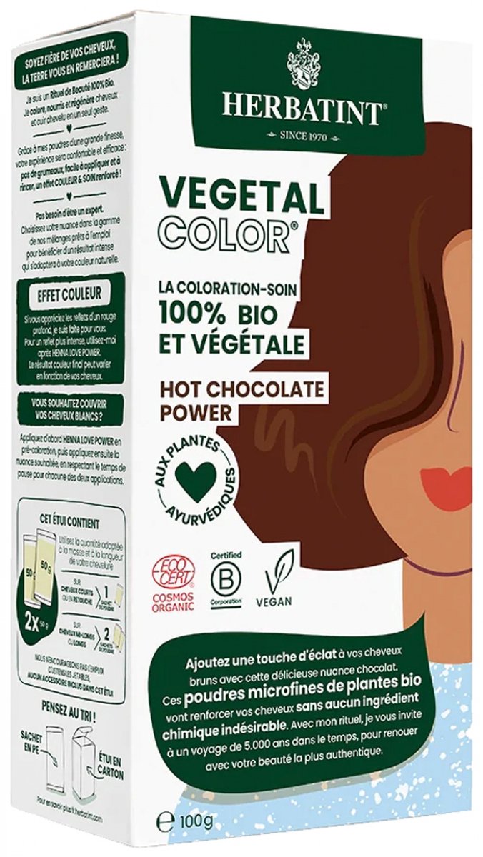 Herbatint Plantaardige Kleur Biologisch 100 g (Kleuren : Bruin)