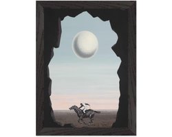 René Magritte - Le jockey perdu Poster met Lijst A4 21x29.7 cm - inclusief lijst