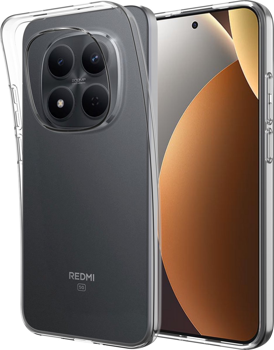 Just in Case hoesje geschikt voor Xiaomi Redmi Note 15 Pro (5G) Hoesje Siliconen - Flexibele Case - Transparant
