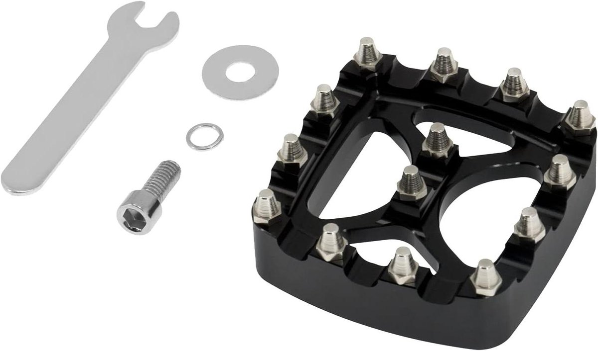 Rempedaal Pad - Motorfiets Accessoire - Veilige Remcontrole - Agressieve Grip - 2.6 x 2.4 Inch - Zwart