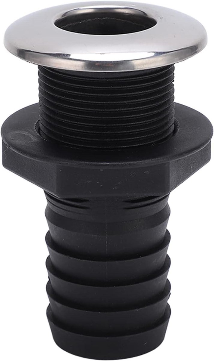 Boorddoorvoer Schroefverbinding - Afvoeraansluiting Boot - Waterafvoer Regelen - Roestvrijstalen Dop - 95 mm 1-1/2 inch - Zwart