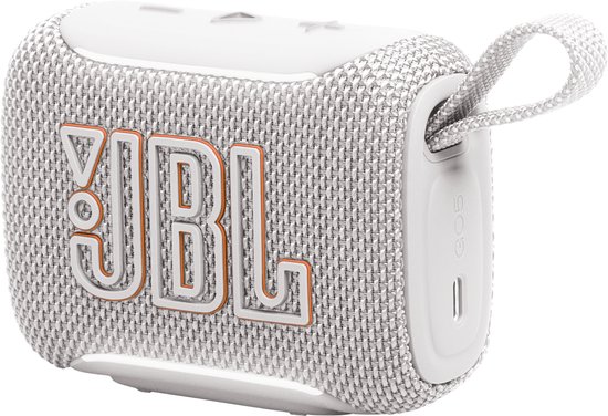 JBL Go 5 - Draadloze Bluetooth Mini Speaker – Voor Onderweg en Thuis – Sfeerverlichting - Draadloos Muziek Box – Boxje - 10 uur - IP68 - Waterdicht - Wit