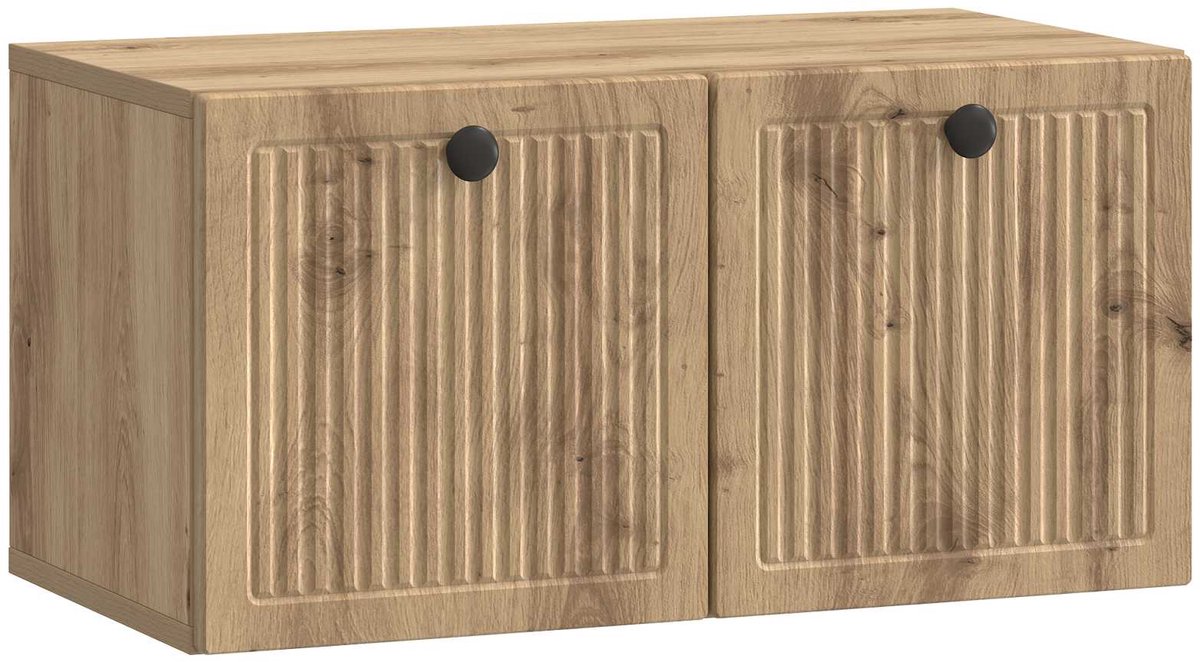 vidaXL - Wandmontage - TV-kast - 59,5 - x - 31 - x - 30 - cm - Artisanaal - eiken