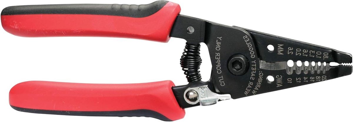 Draadstripper Tool - Kabelstripper - Elektra Werk - Ergonomische Grip - 10-20 AWG - Rood