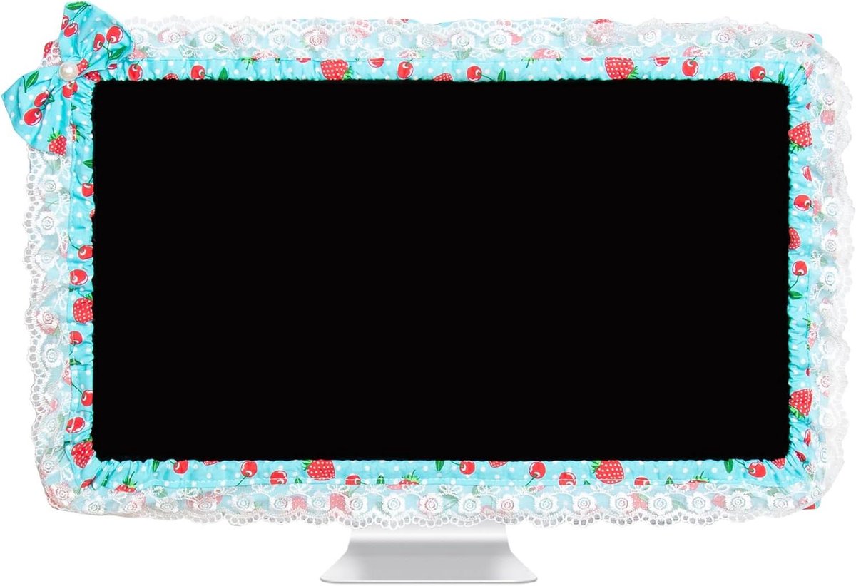 Monitorhoes Kant - Scherm Beschermhoes - Computer Decoreren - Met Penhouder - 24 inch - Blauw