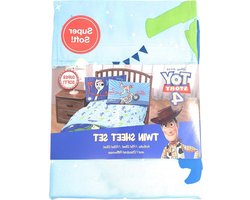 Toy Story Laken Set - Beddengoed Kinderen - Kinderkamer Aankleden - 3 Delige Set - Twin Size - Blauw