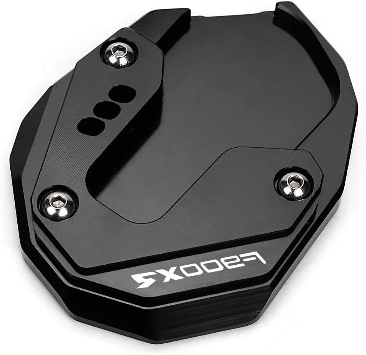 Zijstandaard Vergroter - Motorfiets Steunplaat - Voorkomt Zinken - Antislip Oppervlakteontwerp - 16 x 14 x 2.5 cm - Zwart