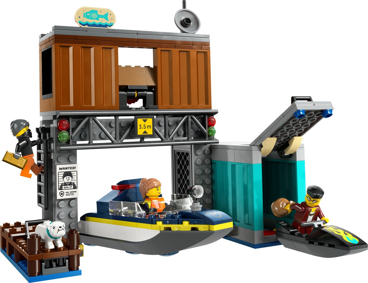 LEGO 60417 City - Politiespeedboot en boevenschuilplaats — afbeelding 5