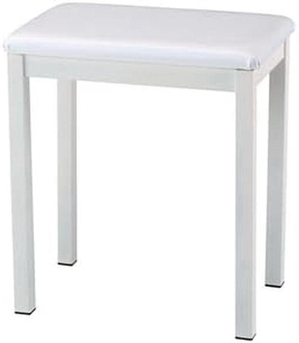 Klavierbank Wit - Pianobank Zit - Muziek Spelen - Stabiele Constructie - 45 x 30 x 50 cm - Wit