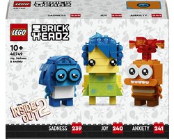 LEGO Pixar Inside Out Brickheadz 40749 - Plezier, Verdriet en Onzekerheid