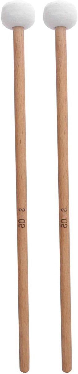 Paukenhamers - Trommelhamers Mallets - Muziek Maken - Zacht Vilt - 39 cm - Wit