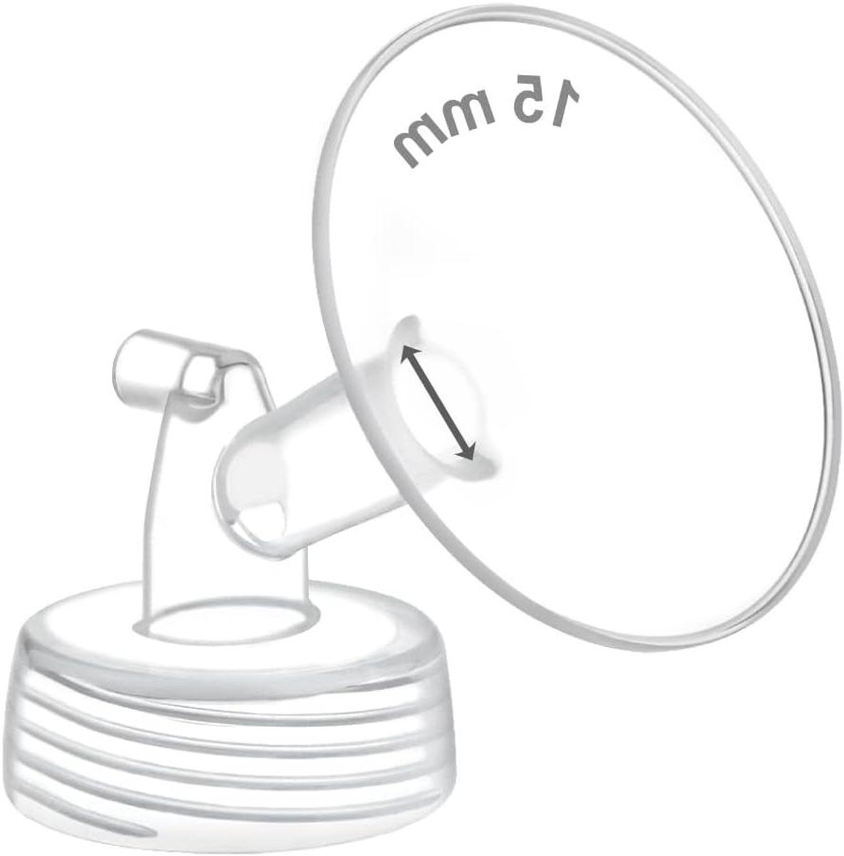 Borstkolf Flens - Vervangend Accessoire - Moedermelk Kolven - Brede Hals - 15 mm - Wit