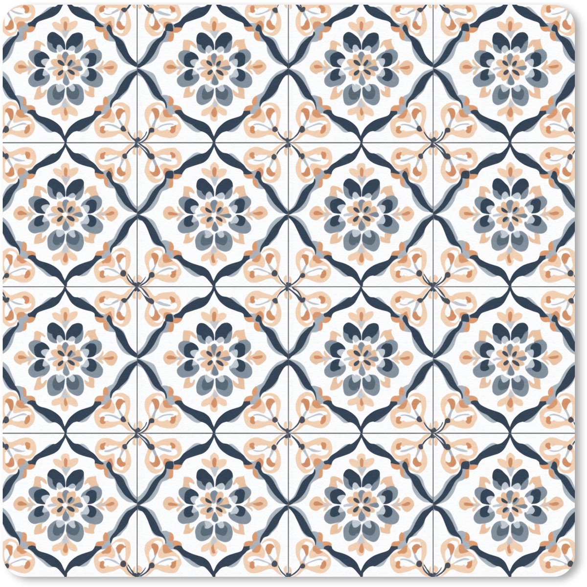 Muismat 20x20 cm - Mousepad Bladvorm - Patroon - Kleurrijk - Muismatten