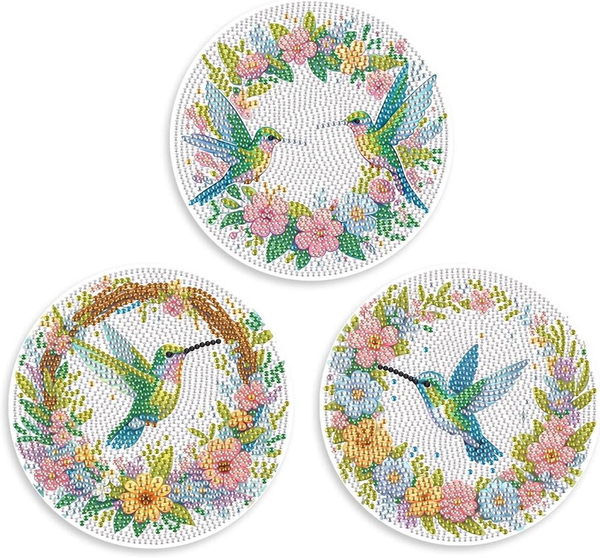 Diamond Painting Placemats - Serviesmat Kolibrie - Tafeldecoratie - Antislip Bordmat - 15 cm - H