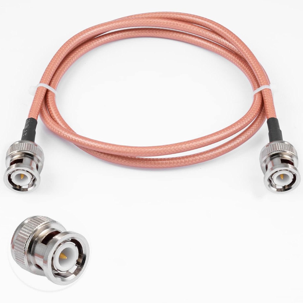BNC Male naar Male Kabel - Coaxiale Kabel - Signaal Verbindingen - RG400 Coaxiaal - 1 Meter - Zwart