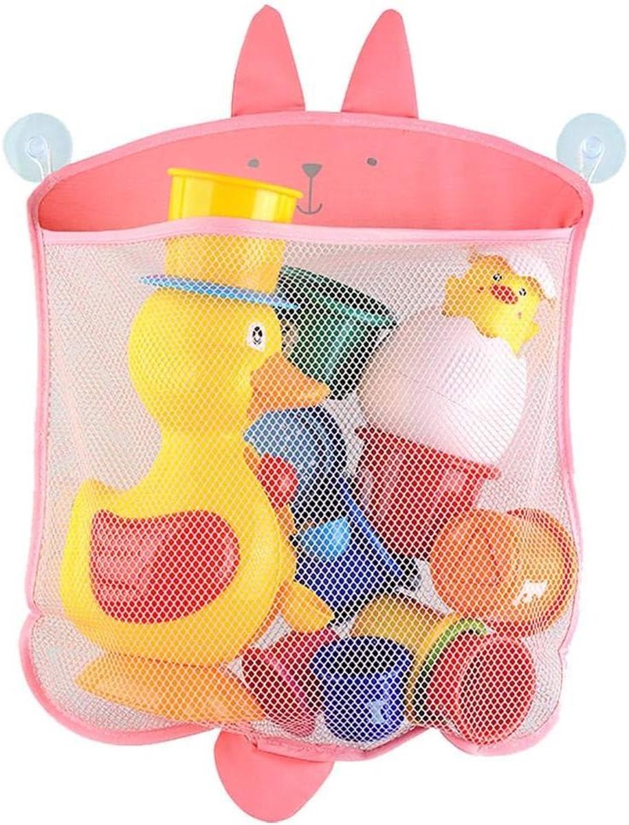 Badspeelgoed Organizer - Opbergtas Bad - Badkamer Opruimen - Leuke Dier Vorm - 40.5x36cm - Roze