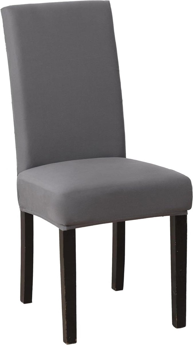 Stoelhoezen - Stoelbescherming Wasbaar - Eetkamer Decoratie - Hoge Stretch Polyester - 4 stuks - Grijs