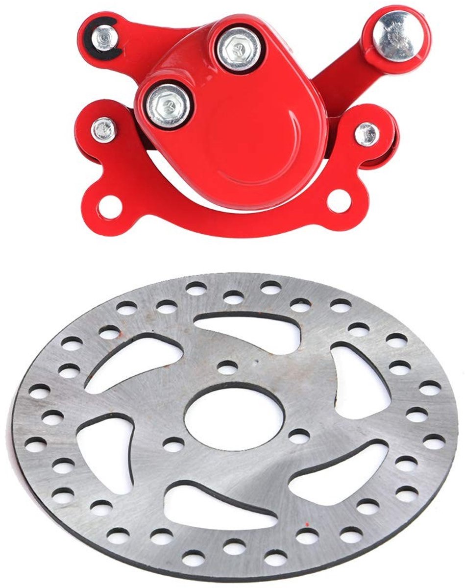 Store_7 - Schijfrotor remklauw - 120 mm schijfremmen - Gloednieuw - Rood - Geschikt voor elektrische Go Kart Scooter Mini Moto - Metaal