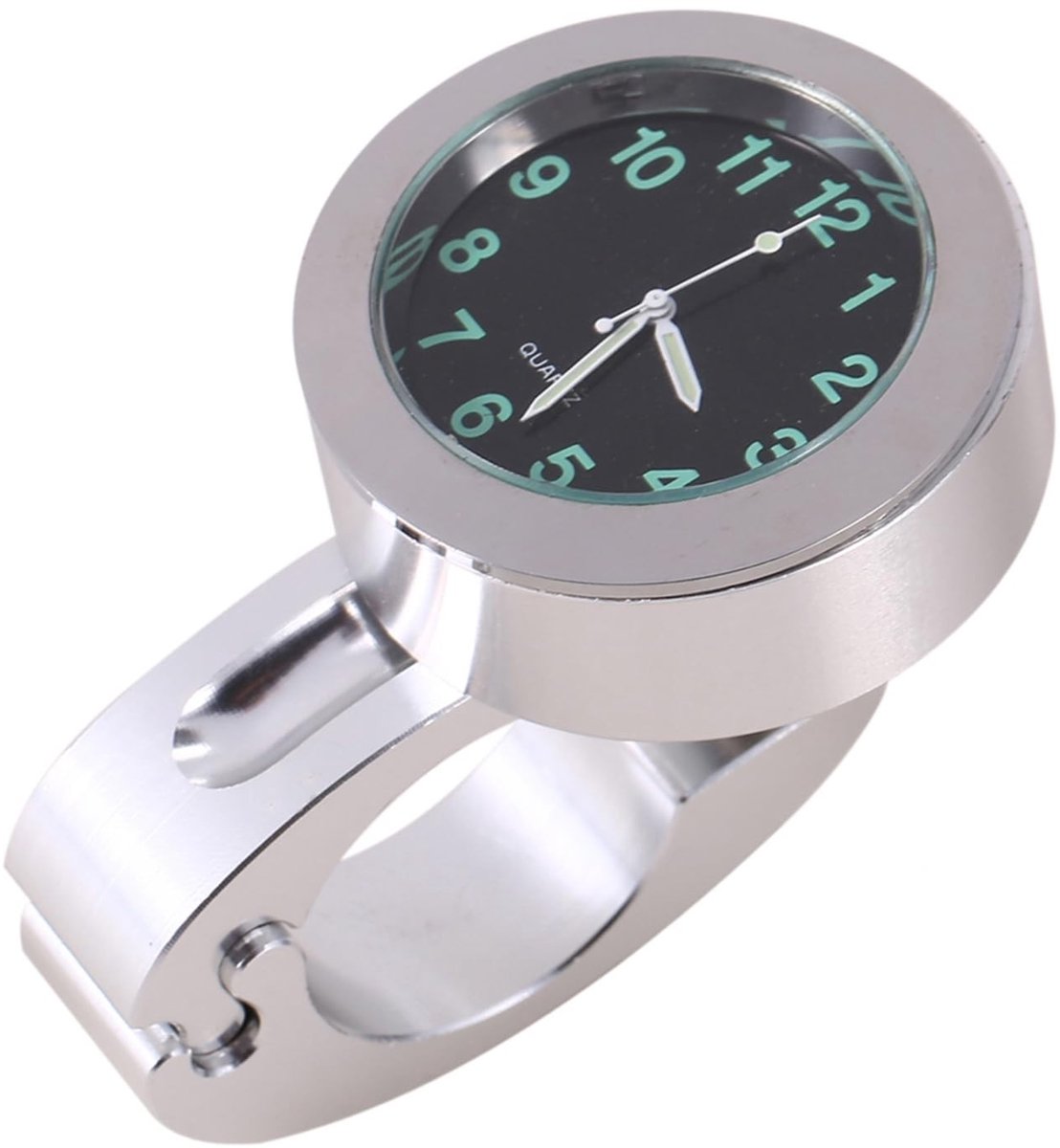 Vt products - Motorstuurklok - Waterdicht - Zilver - Universeel - Stuur Horloge - Geschikt voor Motoren - 7 Inch