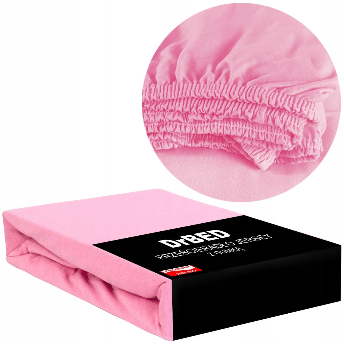 DrBED - Jersey Hoeslaken - 90x200cm - Lichtroze - Ademend