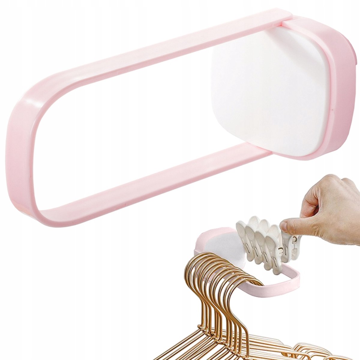 Pingyang Rongrong Handicraft - Kapstok - Muurbevestiging - Dubbele Organizer - Roze