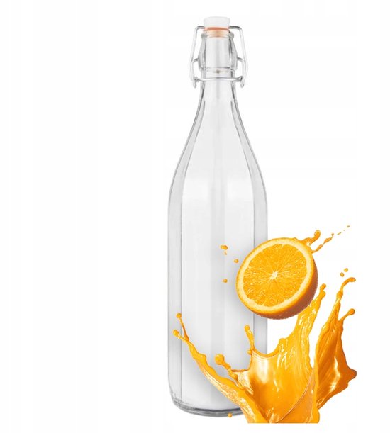 Bimberek Costolata Serie - Bouteille en Verre 500ml - Bouchon Mécanique - Pour Boissons