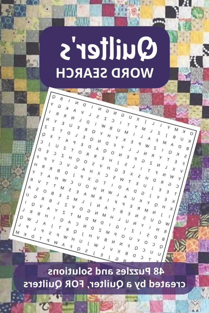Quilters Woordzoeker Boek - Puzzelboek Quilting - Ontspannende Hobby - 48 Quilt Thema Puzzels - 15.24 x 22.86 cm